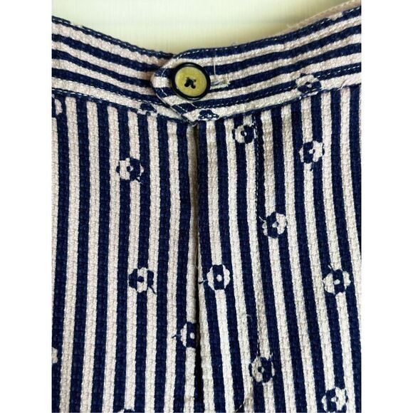 Anthropologie Essential Slim blue and pink striped pants size 12 - Picture 4 of 12